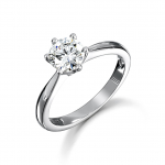 Platinum Brilliant Cut Diamond Solitaire Engagement Ring 0.90ct