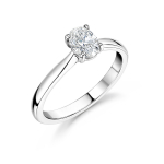 Platinum Oval Cut Diamond Solitaire Engagement Ring 0.50ct