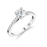 Platinum Brilliant Cut Diamond Engagement Ring 1.01ct