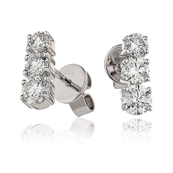 trilogy diamond earrings