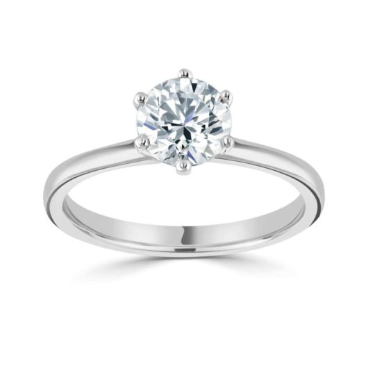 Platinum Brilliant Cut Diamond Solitaire Engagement Ring 1.50ct