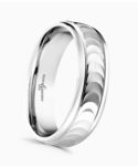 Gents Platinum 6mm Patterned Wedding Ring