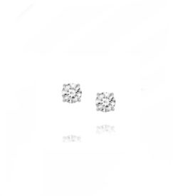 18ct White Gold Brilliant Cut Diamond Stud Earrings 0.30ct