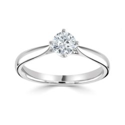 Platinum Brilliant Cut Diamond Solitaire Engagement Ring 0.80ct