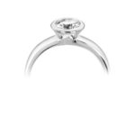 Platinum Brilliant Cut Bezel Set Diamond Solitaire Engagement Ring 0.50ct