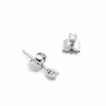 18ct White Gold Brilliant Cut Solitaire Diamond Earrings