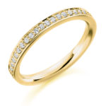 18ct Yellow Gold Brilliant Cut Diamond Grain Set Half Eternity Ring 0.25ct