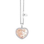ASTRA Sterling Silver & Rose Gold Plated Wild at Heart Pendant & Chain