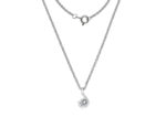 Sterling Silver Cubic Zirconia Swirl Pendant & Chain