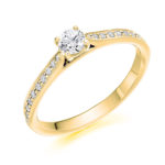 18ct Yellow Gold Brilliant Cut Diamond Engagement Ring 0.40ct