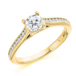 Platinum Brilliant Cut Diamond Engagement Ring 0.75ct