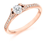 Platinum Brilliant Cut Diamond Engagement Ring 0.45ct