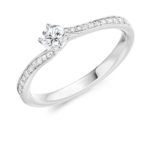 Platinum Brilliant Cut Diamond Engagement Ring 0.50ct