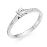 Platinum Brilliant Cut Diamond Engagement Ring 0.40ct