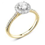18ct Yellow Gold Brilliant Cut Diamond Halo Engagement Ring 1.70ct