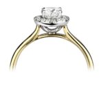 18ct Yellow Gold Brilliant Cut Diamond Halo Engagement Ring 0.63ct