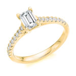Platinum Emerald Cut Diamond Engagement Ring 1.00ct