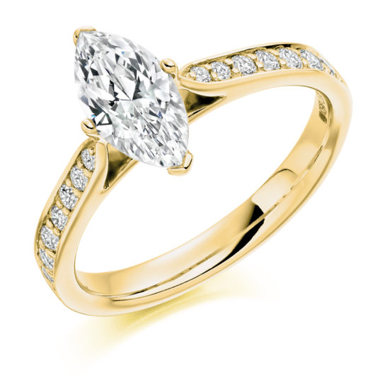 Platinum Marquise Cut Diamond Engagement Ring 1.00ct