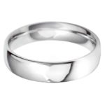 Gents 18ct White Gold 5mm Court Wedding Ring