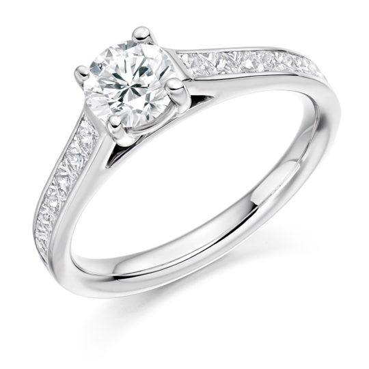 Platinum Brilliant Cut Diamond Solitaire Engagement Ring 1.30ct