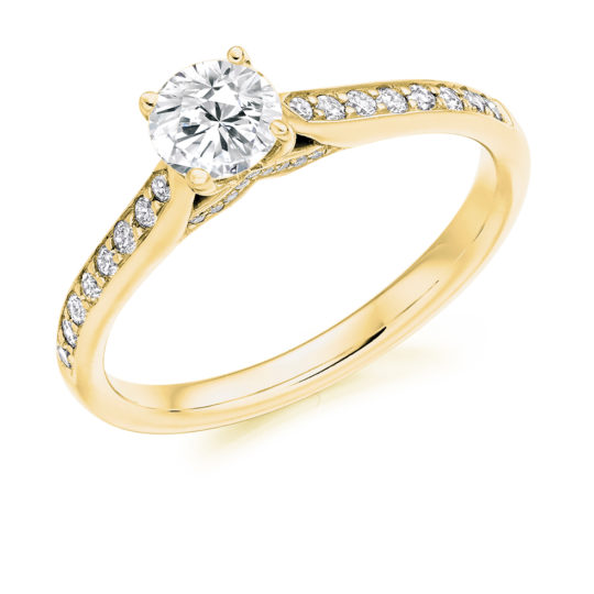 Platinum Brilliant Cut Diamond Engagement Ring 0.95ct