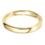 Ladies 9ct Yellow Gold 3mm Court Wedding Ring