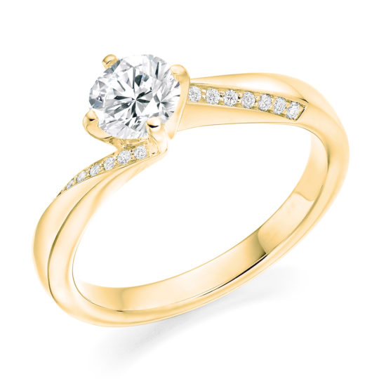 Platinum Brilliant Cut Diamond Engagement Ring 0.80ct
