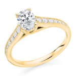 Platinum Oval Cut Diamond Engagement Ring 1.00ct