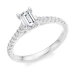 Platinum Emerald Cut Diamond Engagement Ring 1.00ct