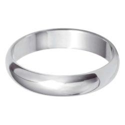 Gents Platinum 4mm D-Shape Wedding Ring