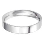 Gents Platinum 4mm Flat Court Wedding Ring