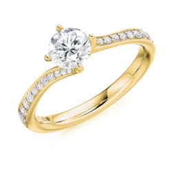 18ct Yellow Gold Brilliant Cut Diamond Engagement Ring 0.95ct