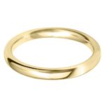 Ladies 9ct Yellow Gold 2.5mm Court Wedding Ring