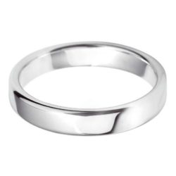 Ladies Platinum 4mm Court Wedding Ring