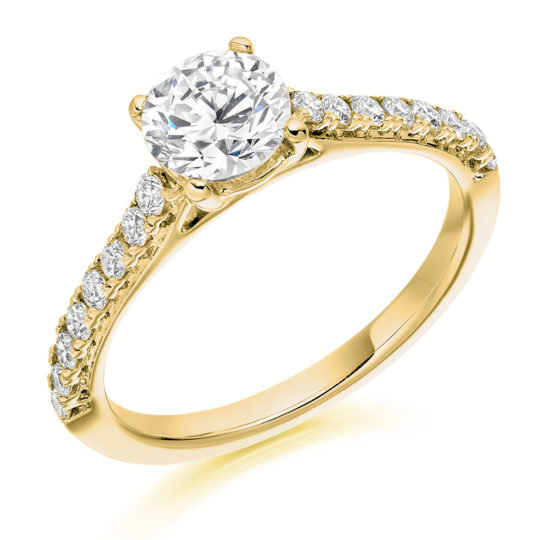 Platinum Brilliant Cut Diamond Engagement Ring 1.10ct