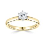 18ct Yellow Gold Brilliant Cut Diamond Solitaire Engagement Ring 0.45ct