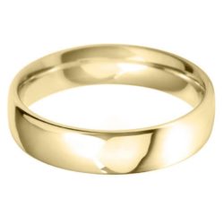 Gents 18ct Yellow Gold 5mm Court Wedding Ring