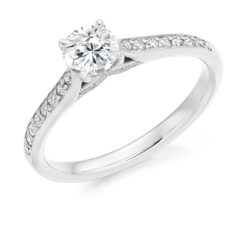 Platinum Brilliant Cut Diamond Engagement Ring 0.95ct