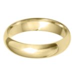 Gents 9ct Yellow Gold 5mm D-Shape Wedding Ring