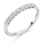 Platinum Brilliant Cut Diamond Claw Set Half Eternity Ring 0.33ct