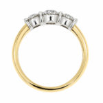 18ct Yellow Gold 1.00ct Brilliant Cut Diamond Trilogy Engagement Ring