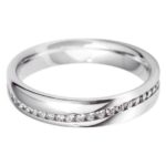 Platinum Brilliant Cut 4mm Diamond Set Full Wave Wedding Ring (GVS)