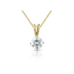 18ct Yellow Gold Brilliant Cut Diamond Pendant 0.80ct (GIA)