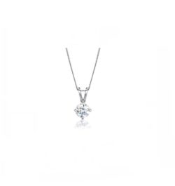 18ct White Gold Brilliant Cut Diamond Pendant 0.40ct
