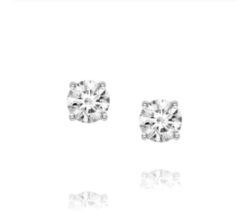 18ct White Gold Brilliant Cut Diamond Stud Earrings 0.60ct