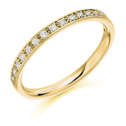 18ct Yellow Gold Brilliant Cut Diamond Grain Set Half Eternity Ring 0.25ct
