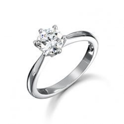 Platinum Brilliant Cut Diamond Solitaire Engagement Ring 0.70ct