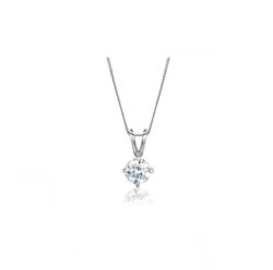18ct White Gold Brilliant Cut Diamond Pendant 0.50ct