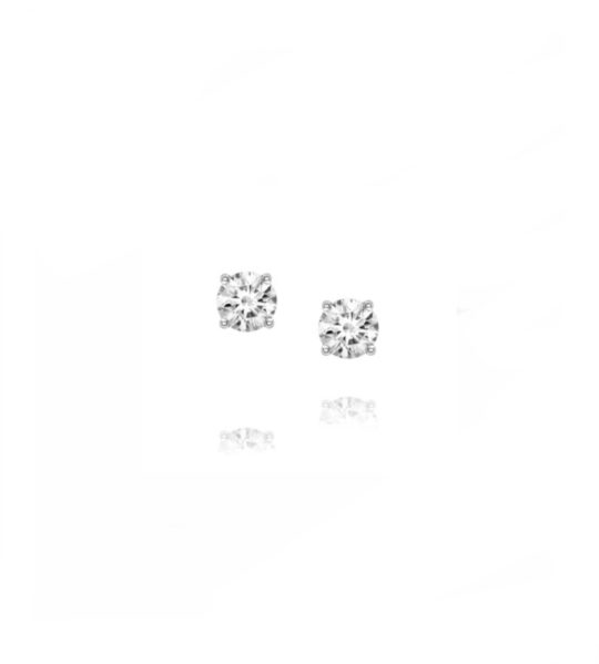 18ct White Gold Brilliant Cut Diamond Stud Earrings 0.25ct