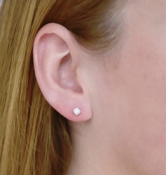 18ct White Gold Brilliant Cut Diamond Stud Earrings 0.50ct